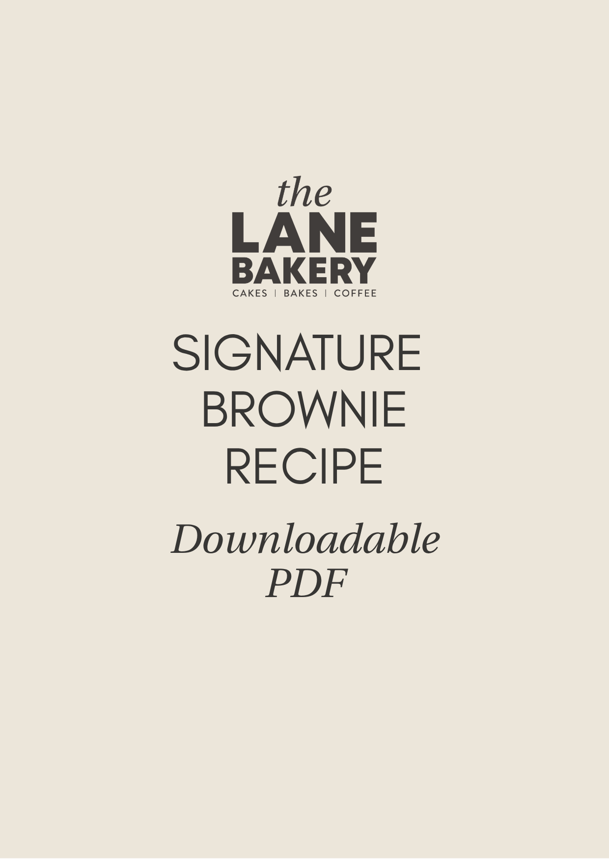The Lane Bakery – Signature Brownie Recipe (Downloadable PDF)