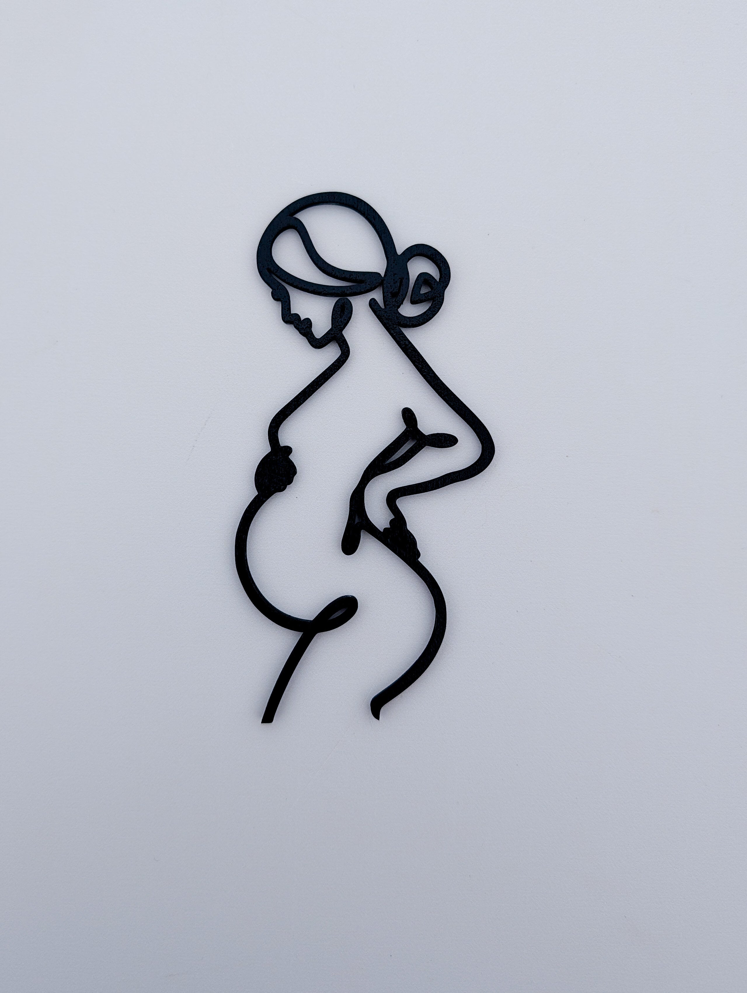Pregnancy Silhouette Cake Charm