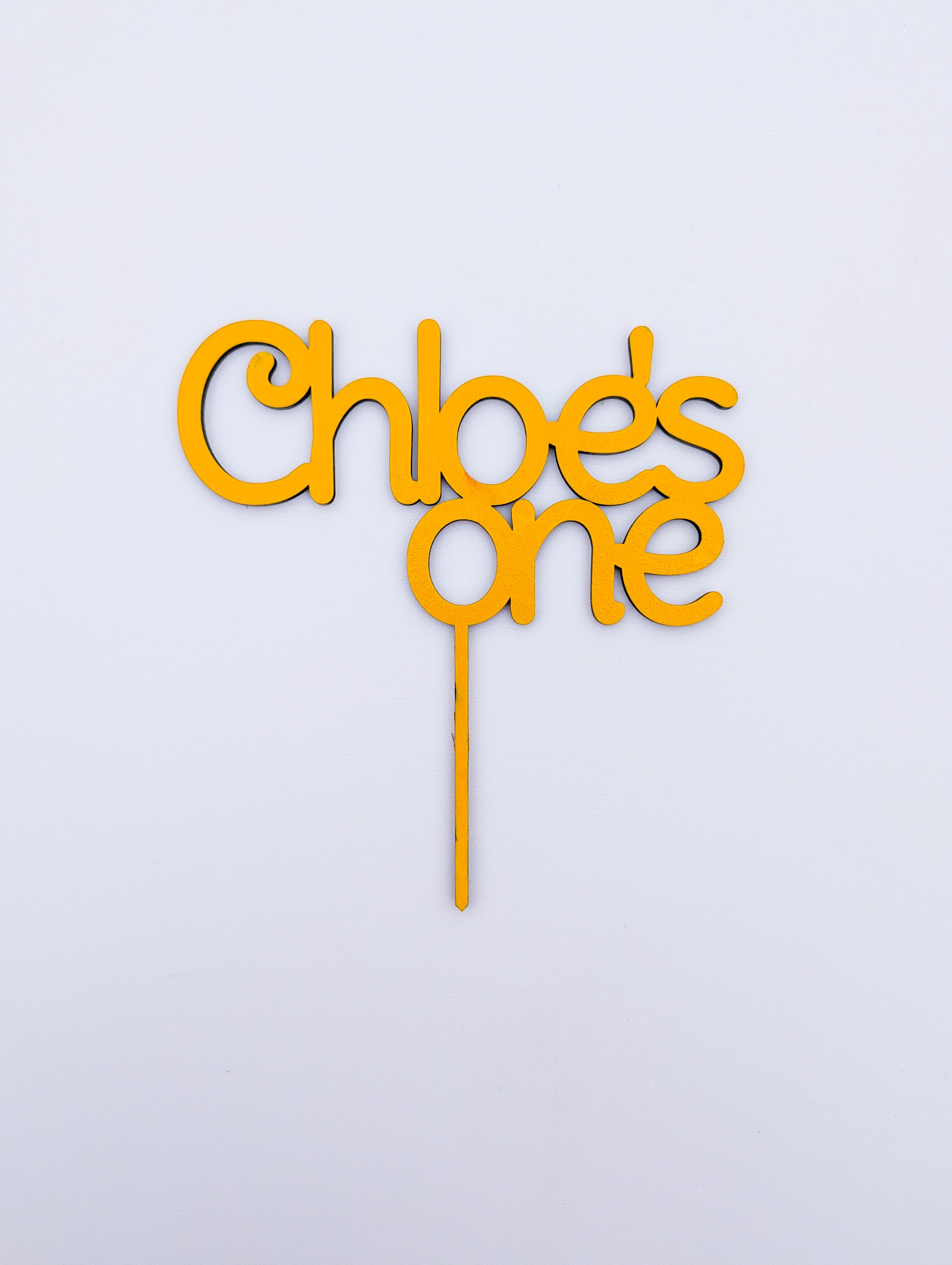 Name & Number Cake Sign