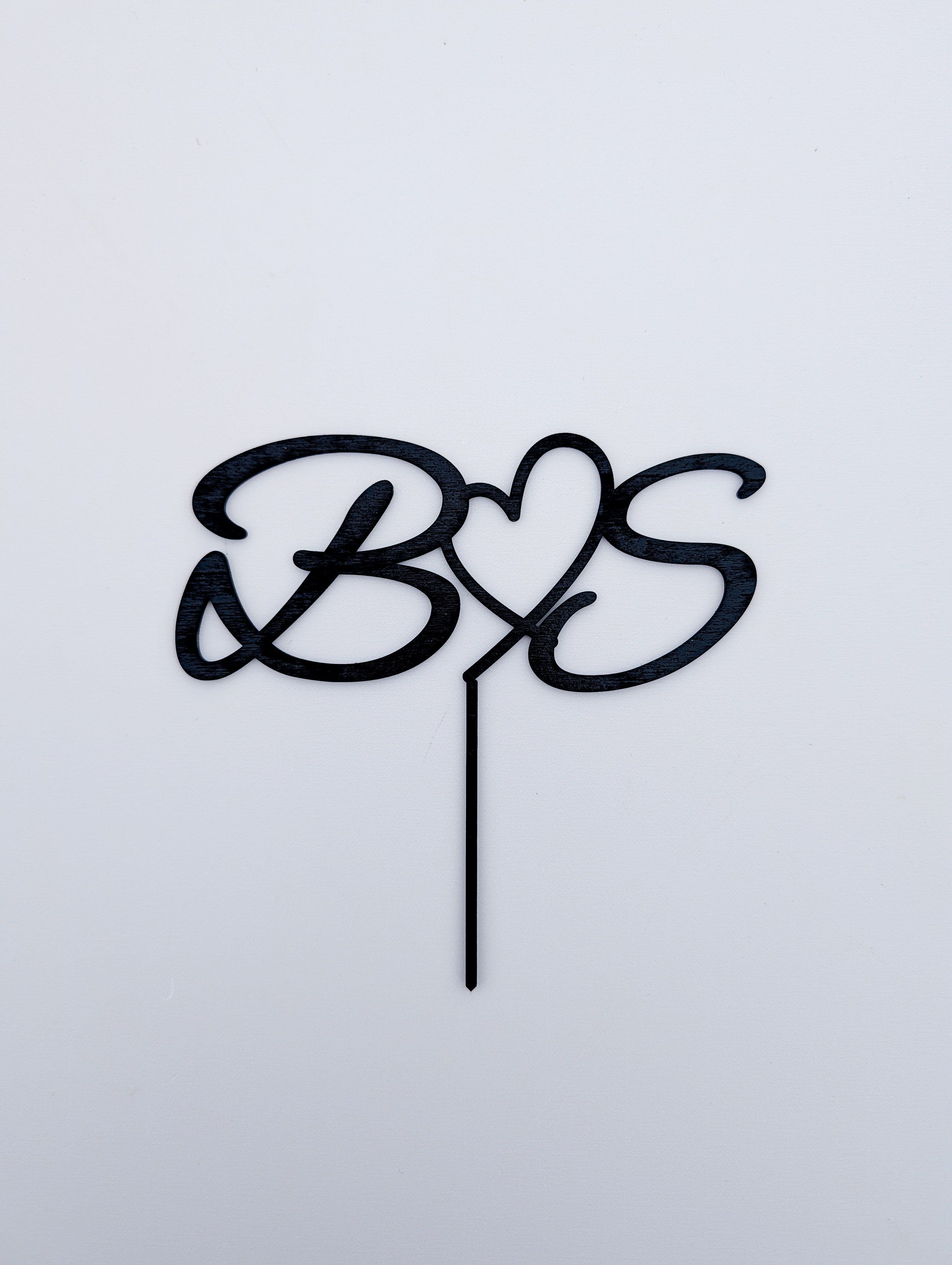 Initial's & love heart Cake Sign